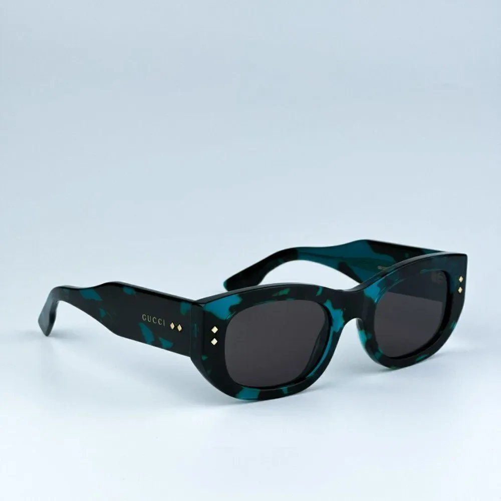 NEW Gucci GG1215S 001 Havana Grey Rectangle Unisex Sunglasses GG 1215S